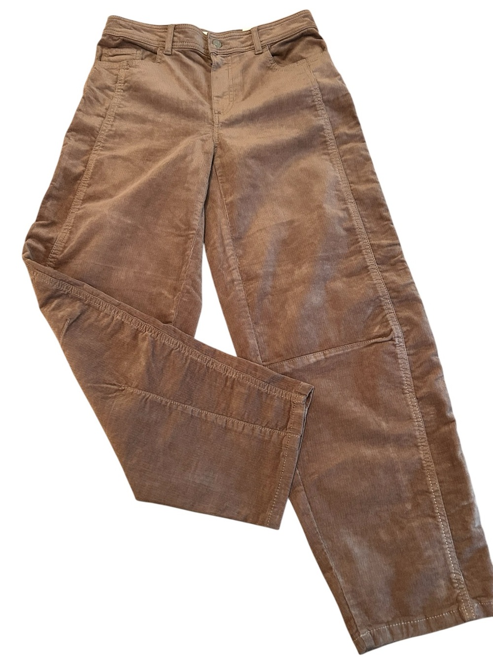 LOFT Made & Loved Tan Corduroy High Waist Barrel Jeans - NWT - PoetCore size 25